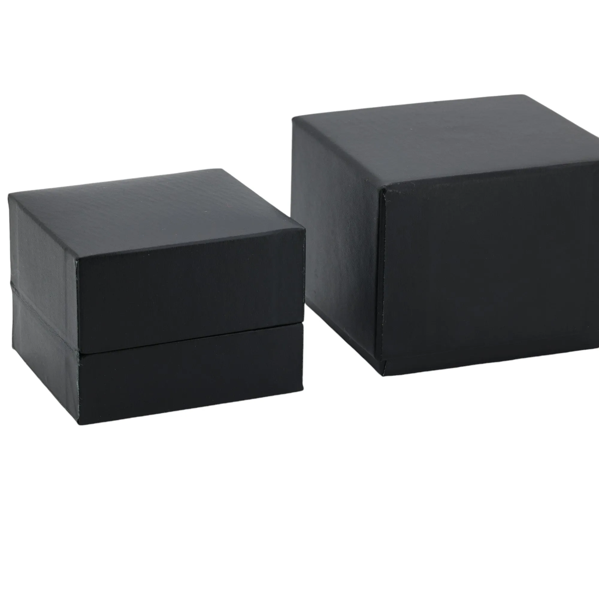 🆕📦 Matt Black Box for Stud Earrings with Outer Box. Inner Leatherette (Black Outer, White Inner)