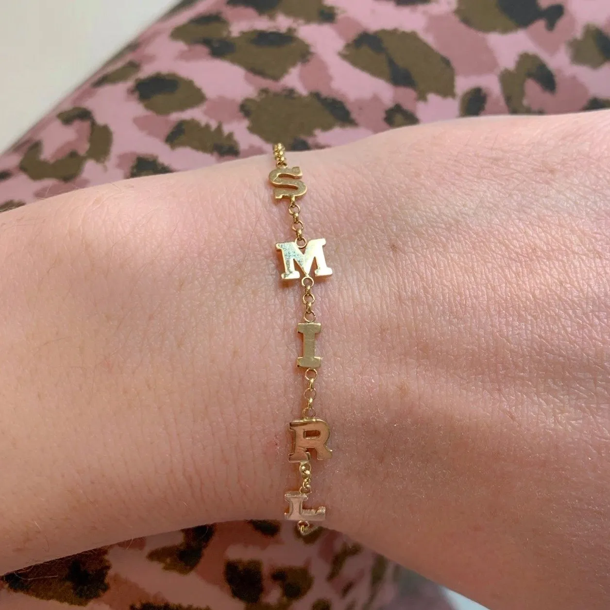 14K Gold Initial Bracelet