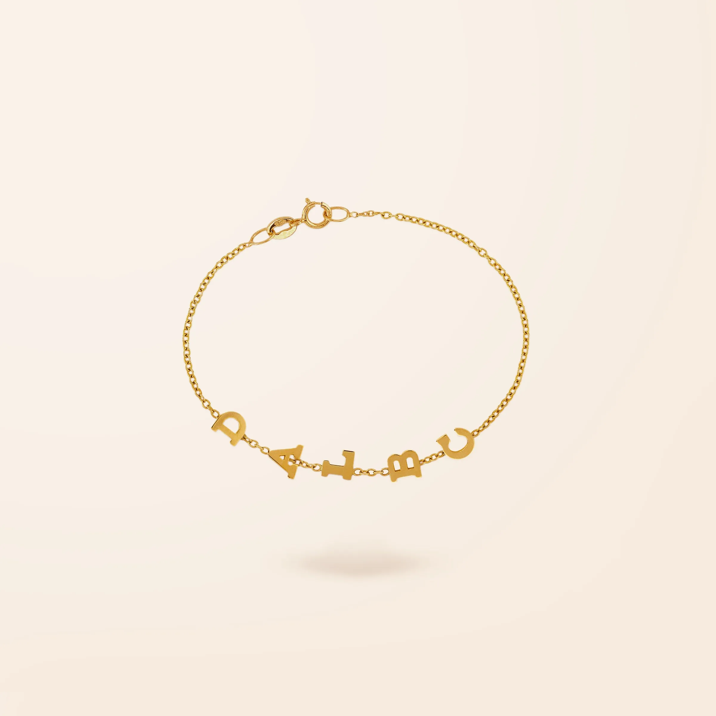 14K Gold Initial Bracelet