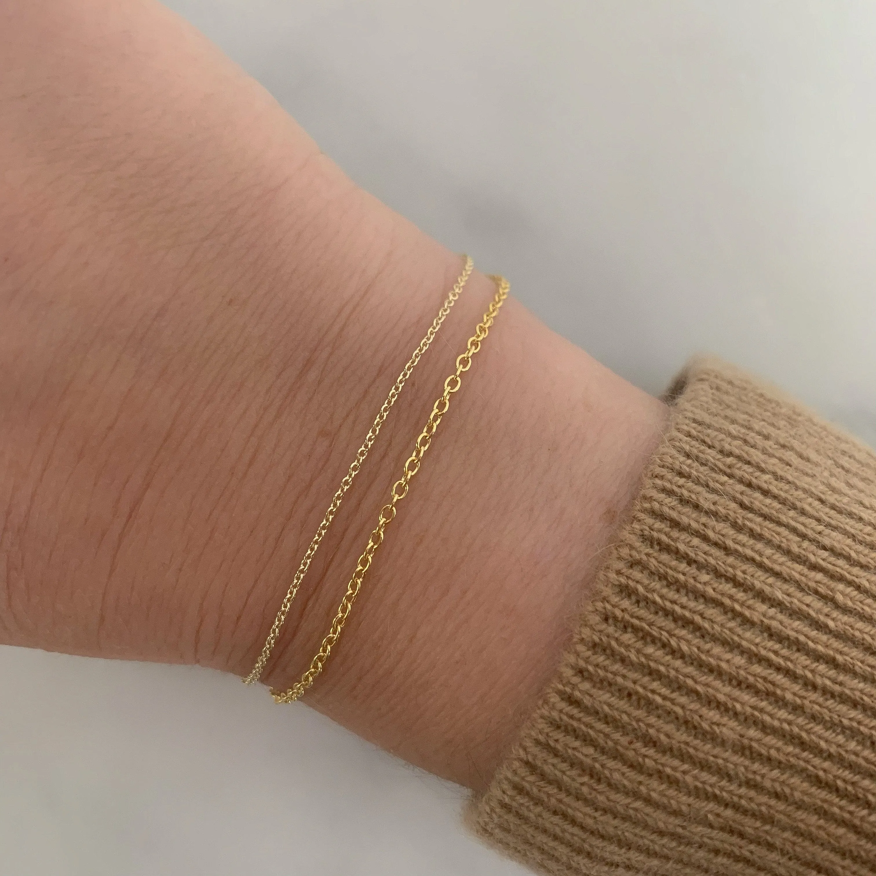 14K Gold Initial Bracelet