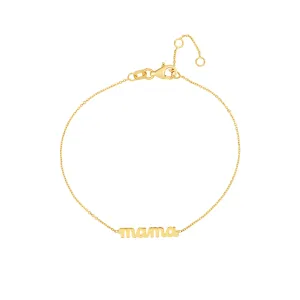 14k Yellow Gold MAMA Bracelet