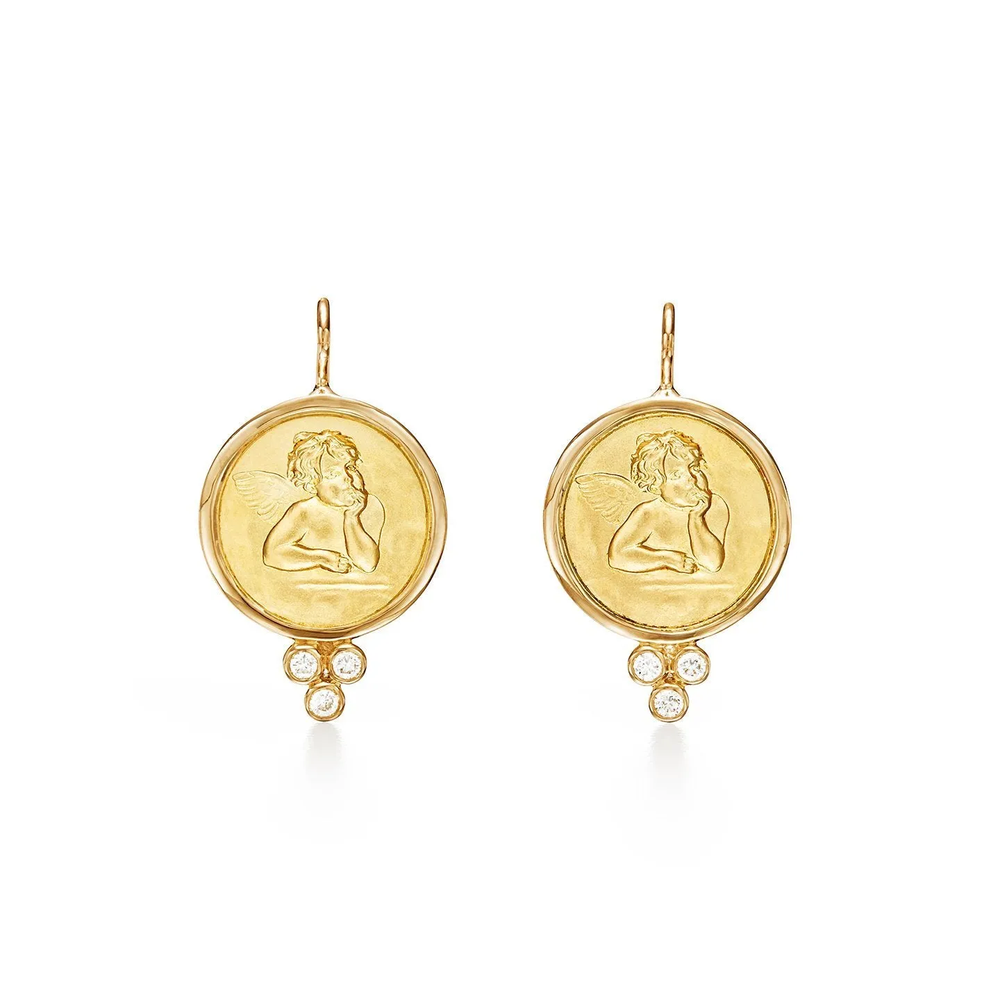 18K Angel Earrings