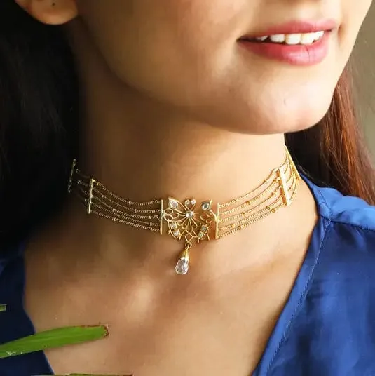 92.5 Silver Butterfly(Titli) Choker