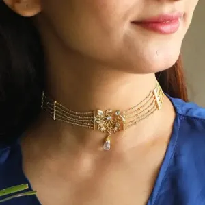 92.5 Silver Butterfly(Titli) Choker