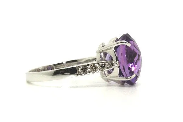 Amethyst & Diamond Simple Ring / Item code: RNG 18