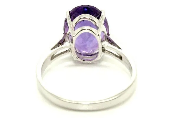 Amethyst & Diamond Simple Ring / Item code: RNG 18