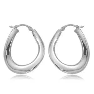 Ben Garelick Sterling Silver Small Wavy Hoop Earrings