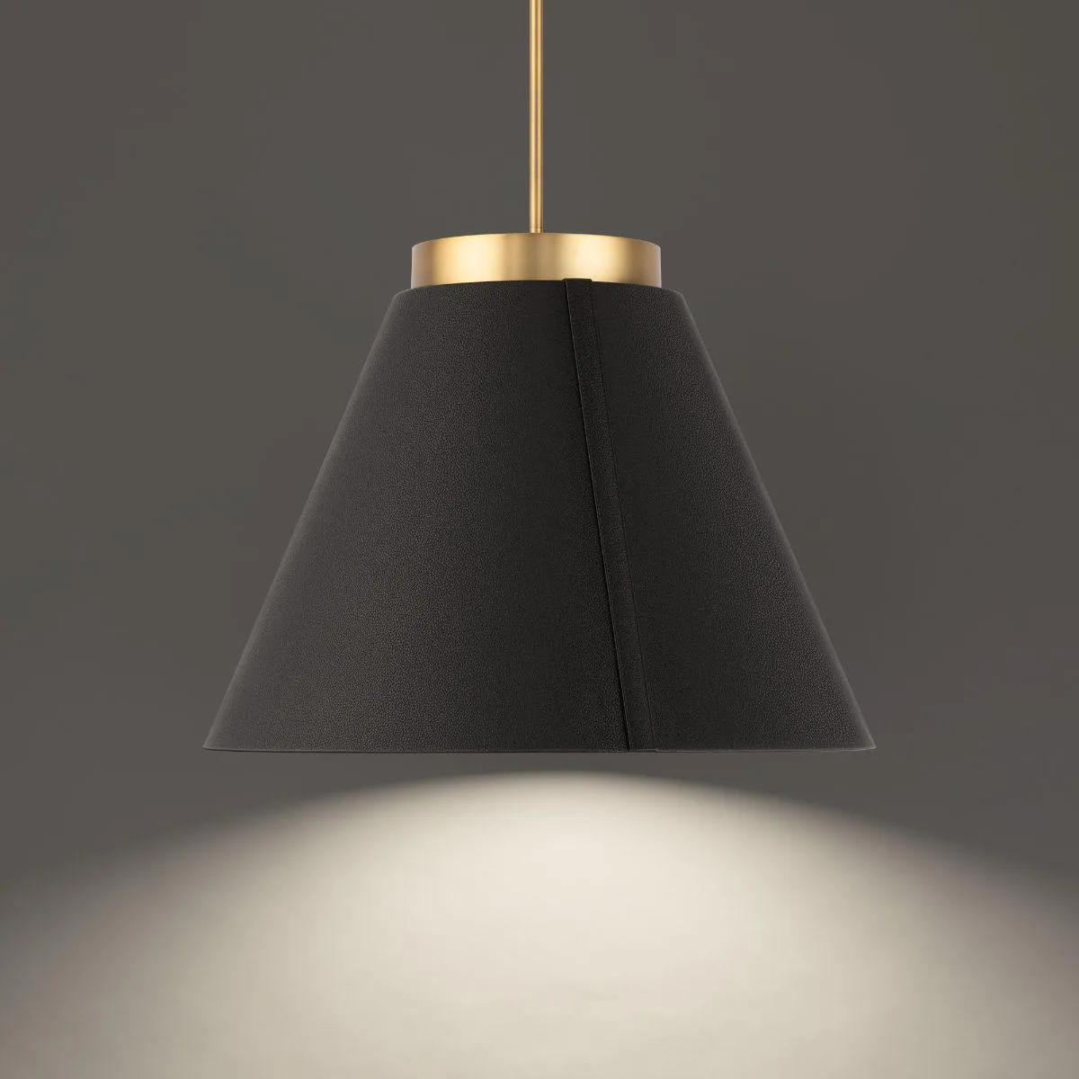 Bentley 24 in. LED Pendant Light Black & Brass finish