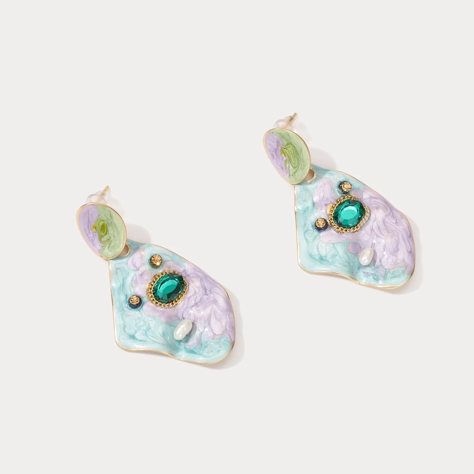 Bluish Violet Haze Earrings