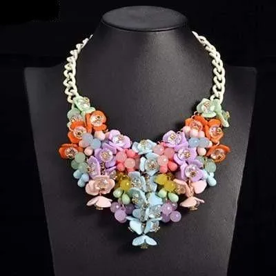 Boho Floral Choker Necklace