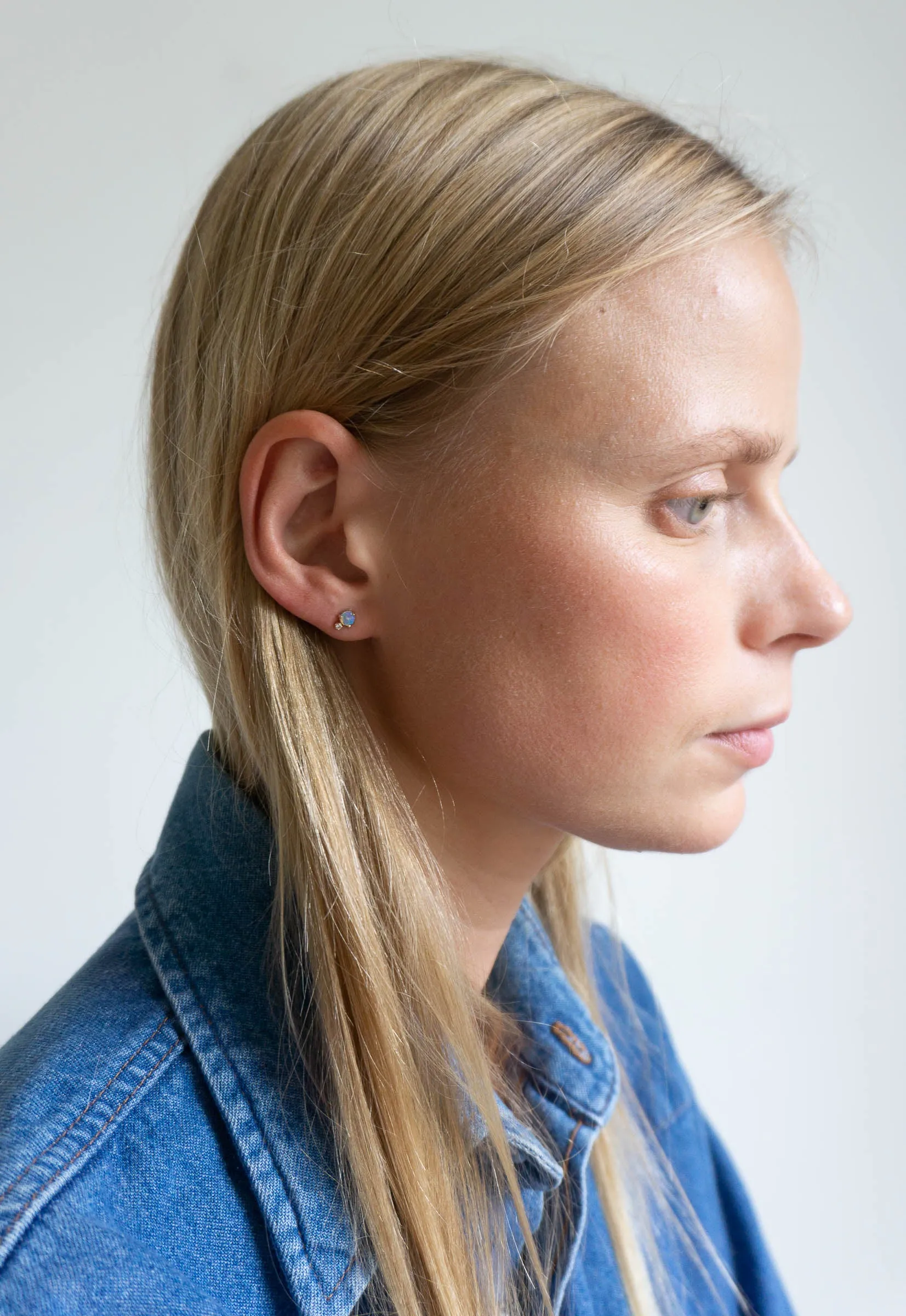 Classic Diamond & Opal Earring