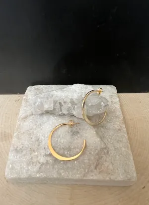 Classic Gold Hoops Medium