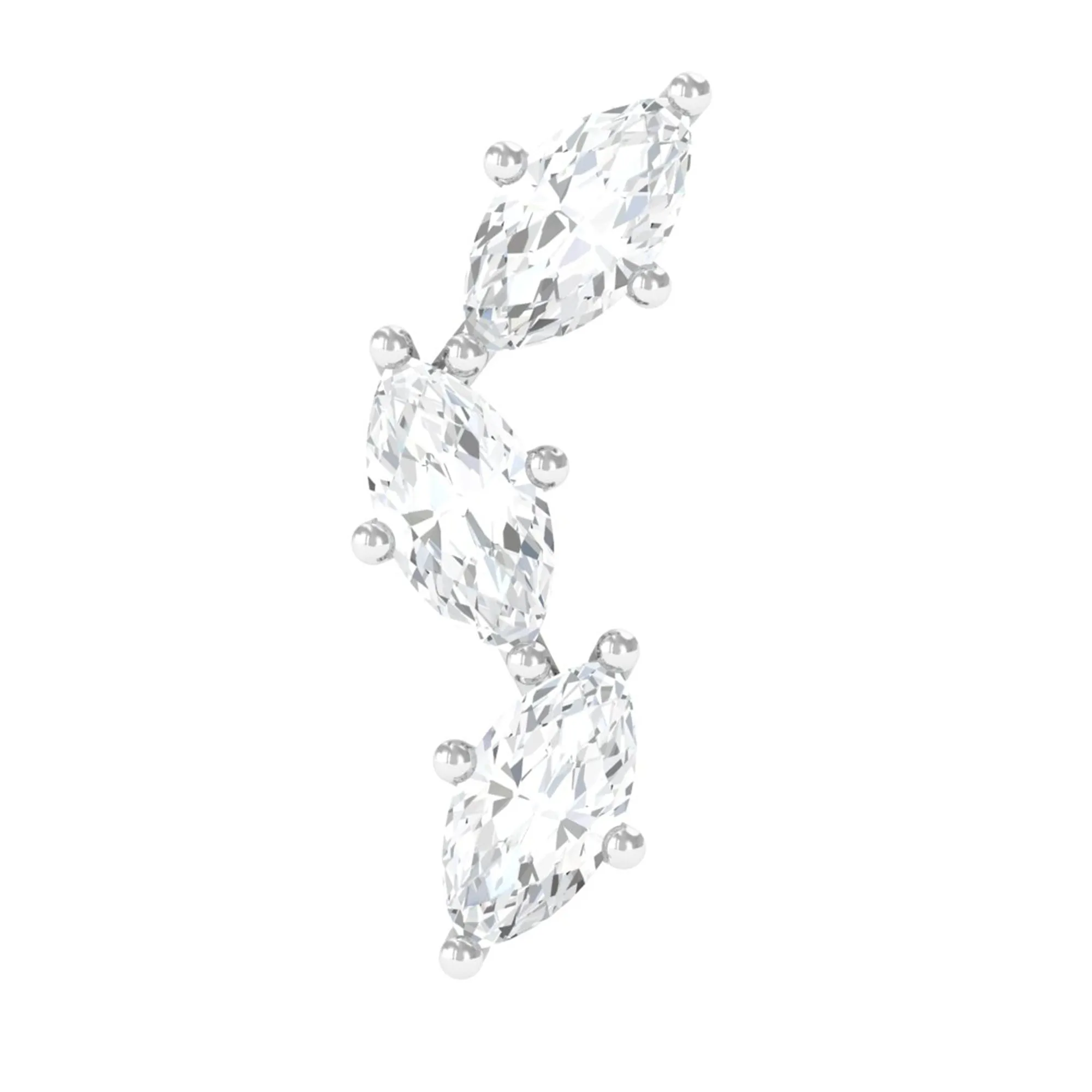 Classic Marquise Diamond Helix Earring