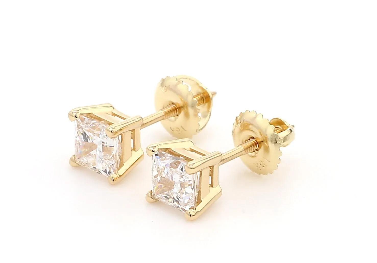 Classic Princess Earrings 1.0 Ctw Certified