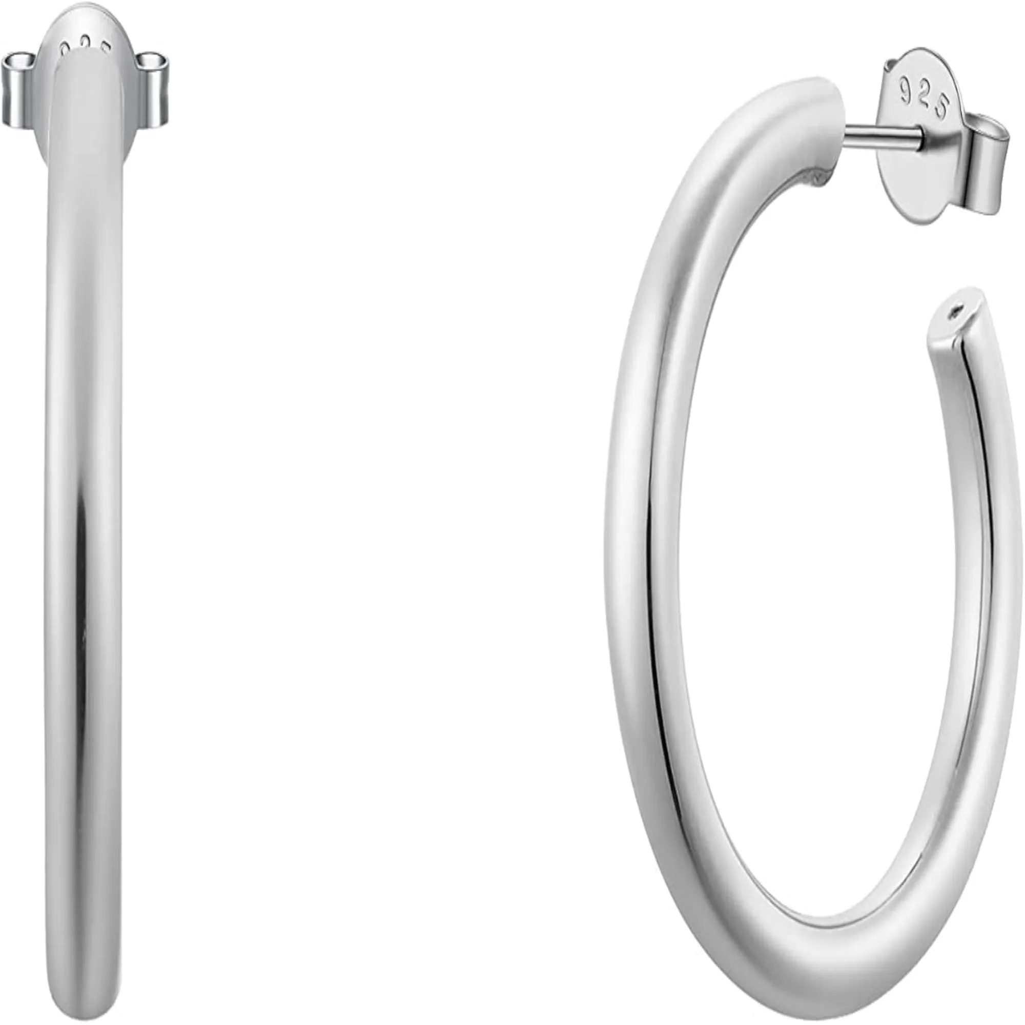 Classic Silver 25mm Hoop Earrings