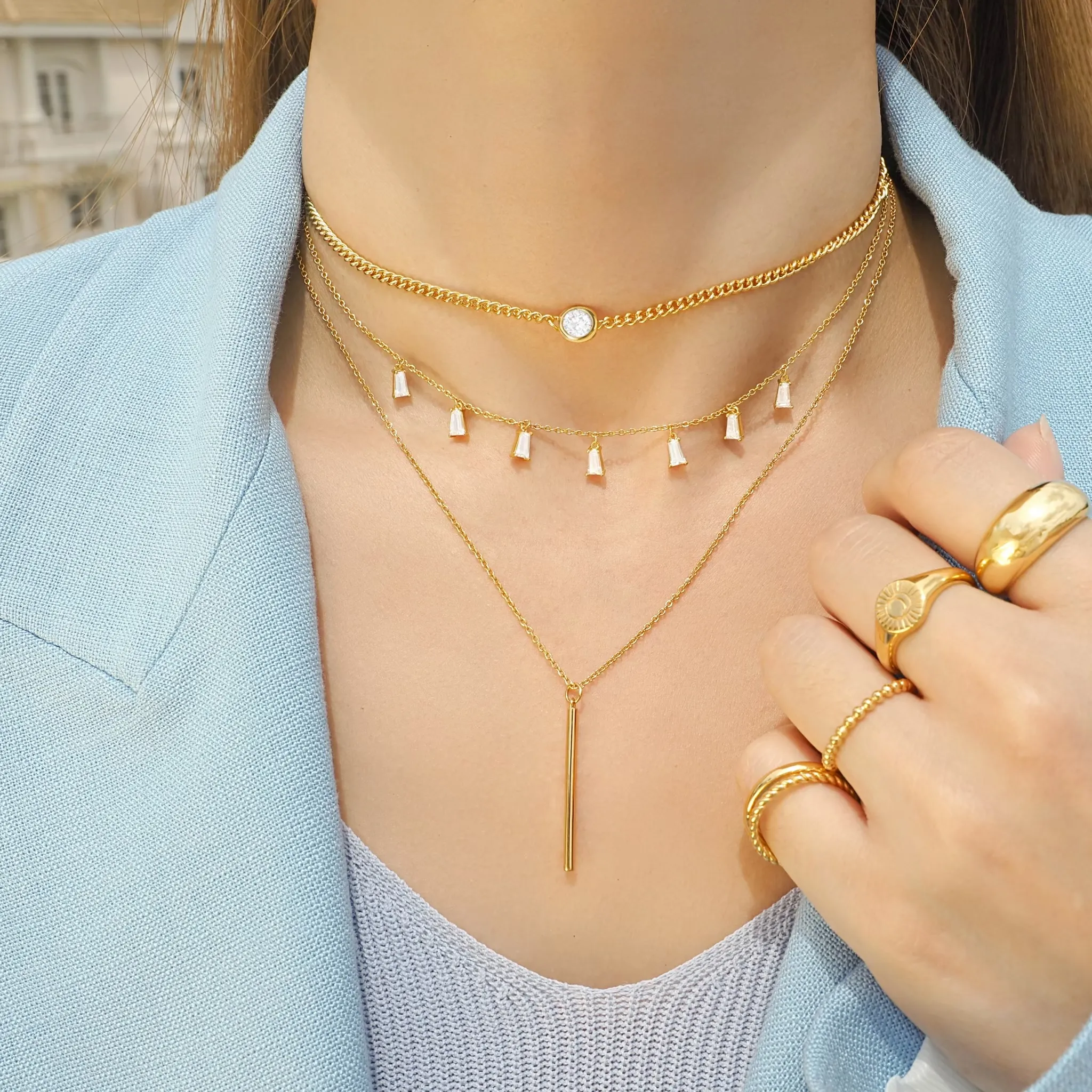 Crystal Baguette Choker