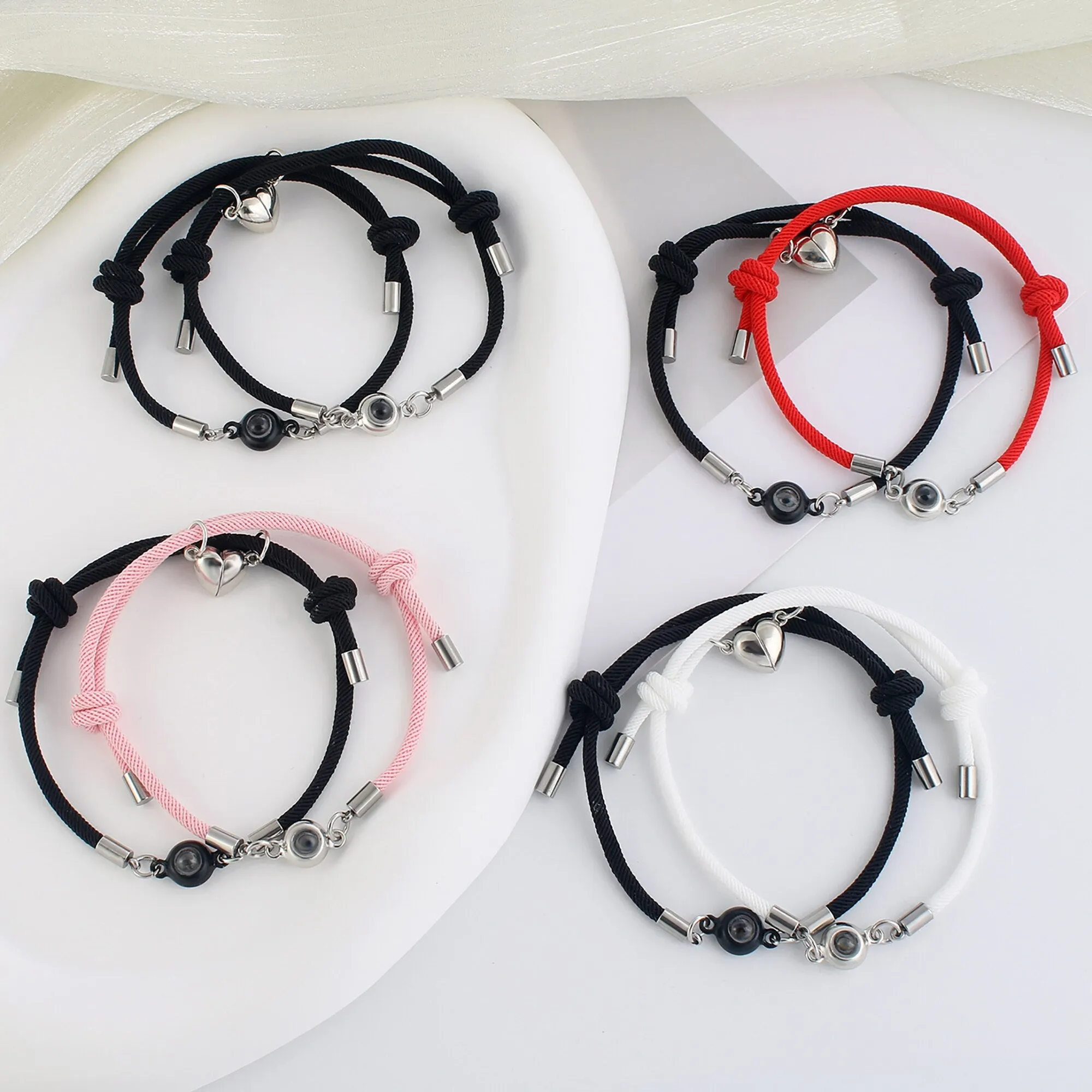 Custom Projection Braided Bracelet Personalized Photo Bracelet Custom Jewelry