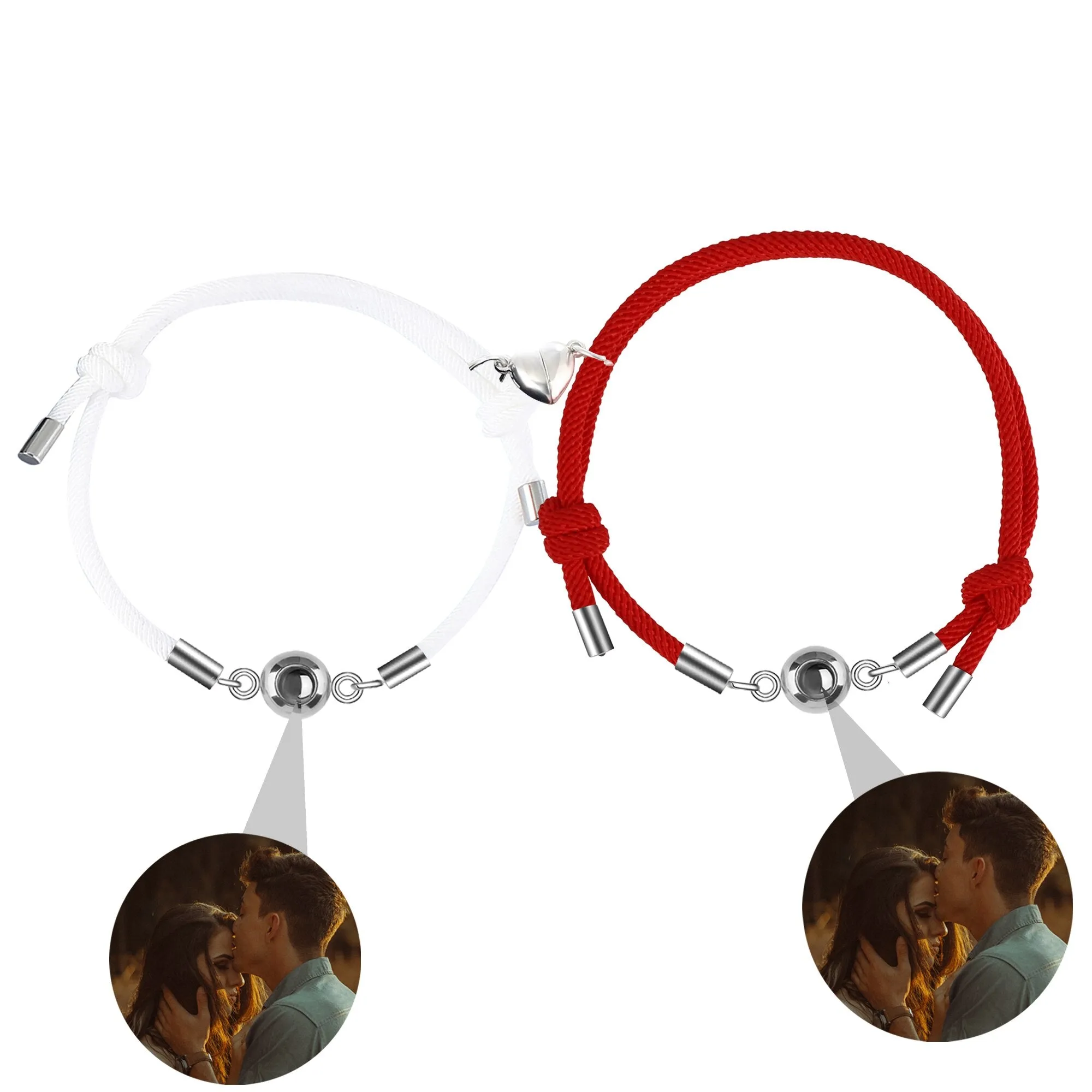 Custom Projection Braided Bracelet Personalized Photo Bracelet Custom Jewelry