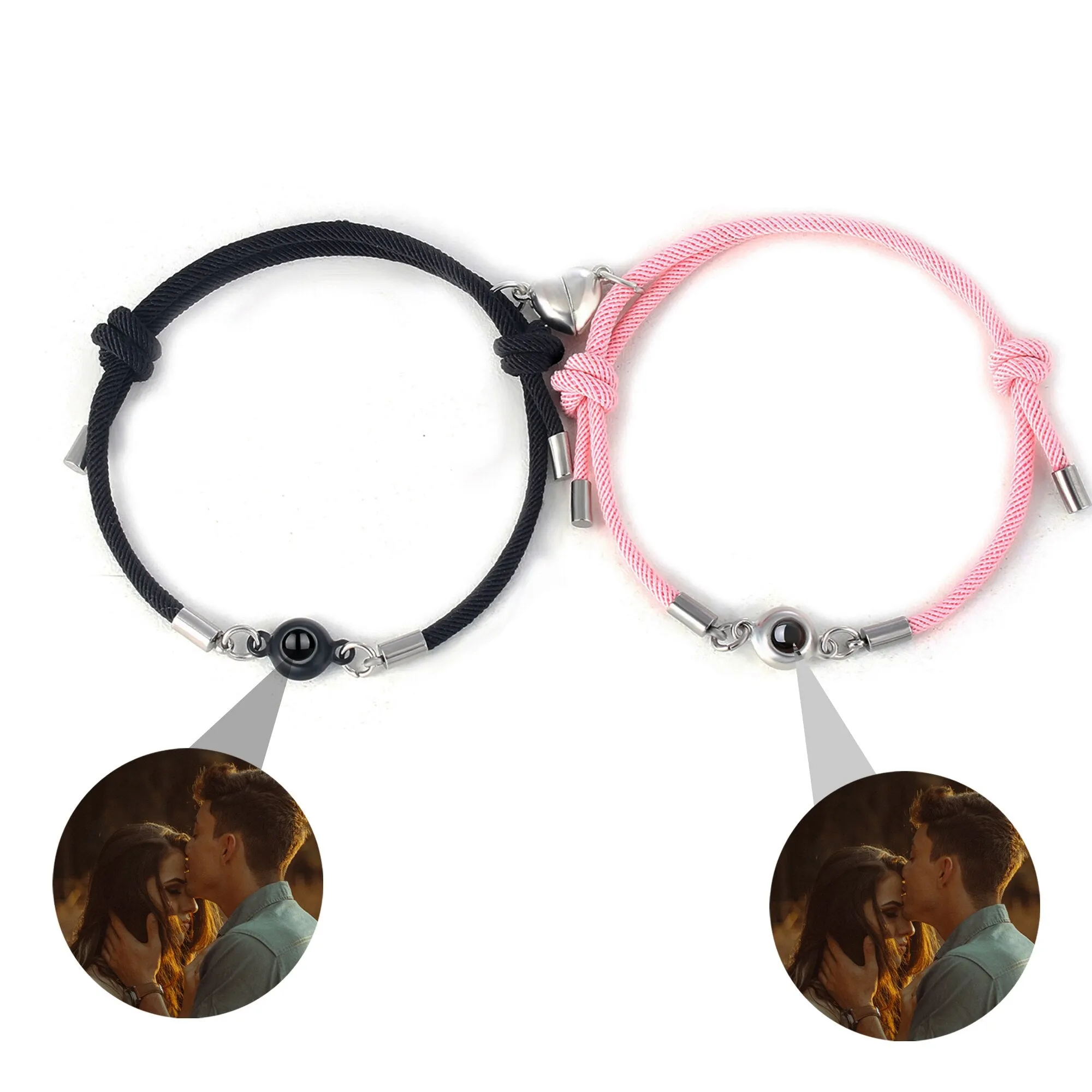 Custom Projection Braided Bracelet Personalized Photo Bracelet Custom Jewelry