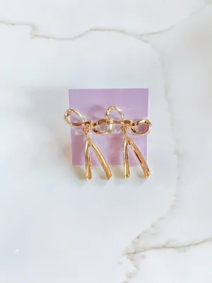 Dangling Bow Earrings