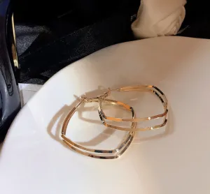 E1510 - Elegant double hoop Earrings