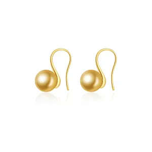 Elegant 18K Solid Gold﻿ South Sea Golden Pearl Stud Earrings KE00068