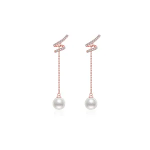 Elegant Freshwater Pearl Earrings WE00287 | S Collection