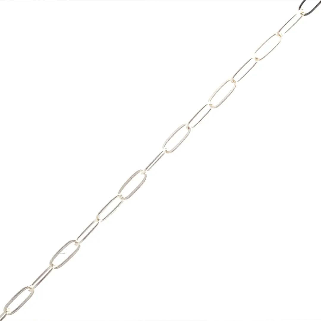 Encircle Silver Petite Paper  Clip Permanent Bracelet