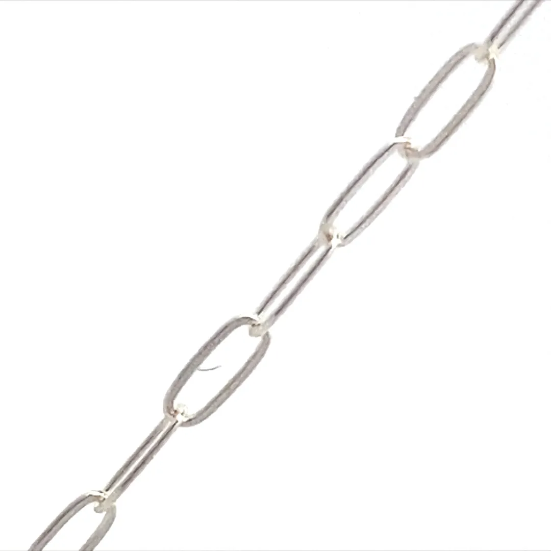 Encircle Silver Petite Paper  Clip Permanent Bracelet