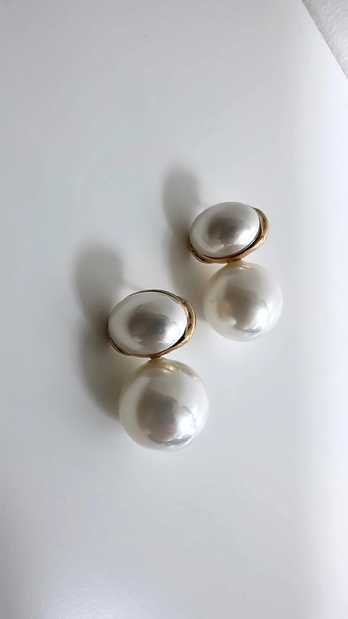 Evelyn - Pearl Gold Earring