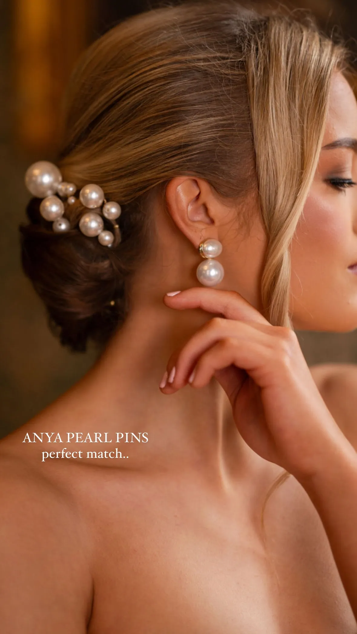 Evelyn - Pearl Gold Earring