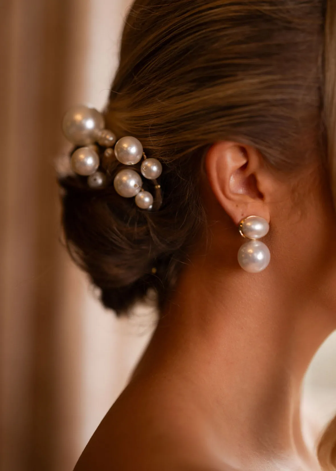 Evelyn - Pearl Gold Earring