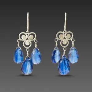 Filigree Trio Earrings with Gem Drops