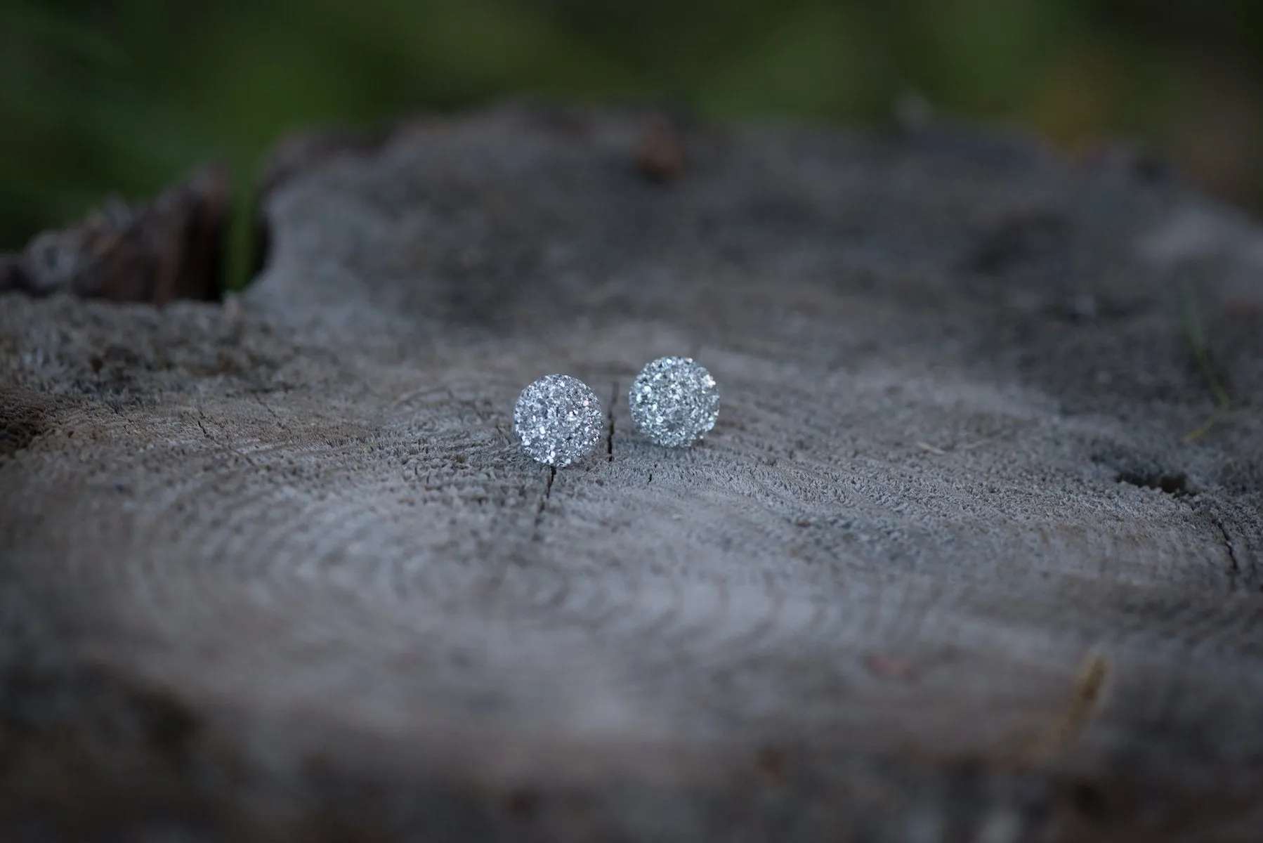 Flat Druzy Studs