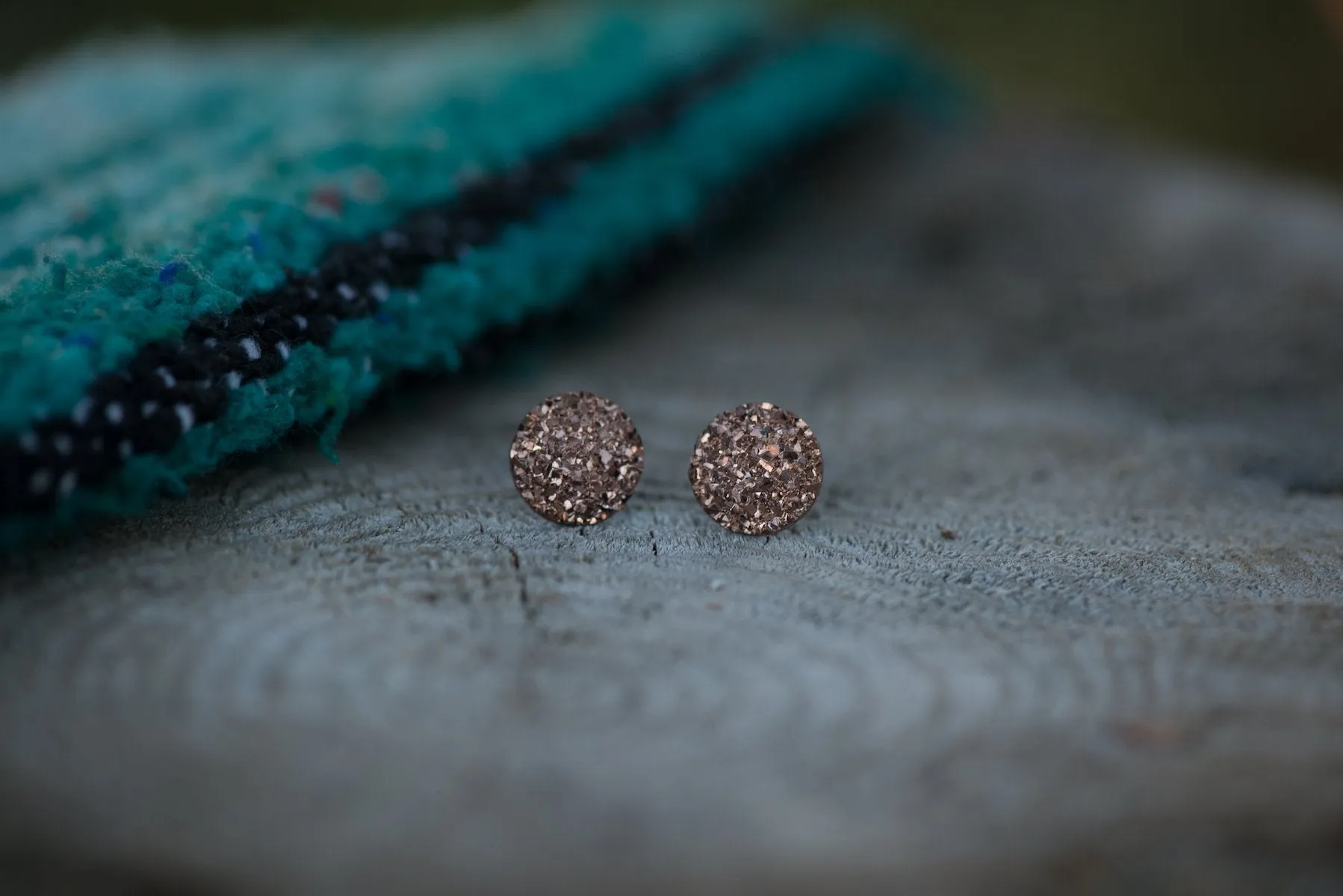 Flat Druzy Studs