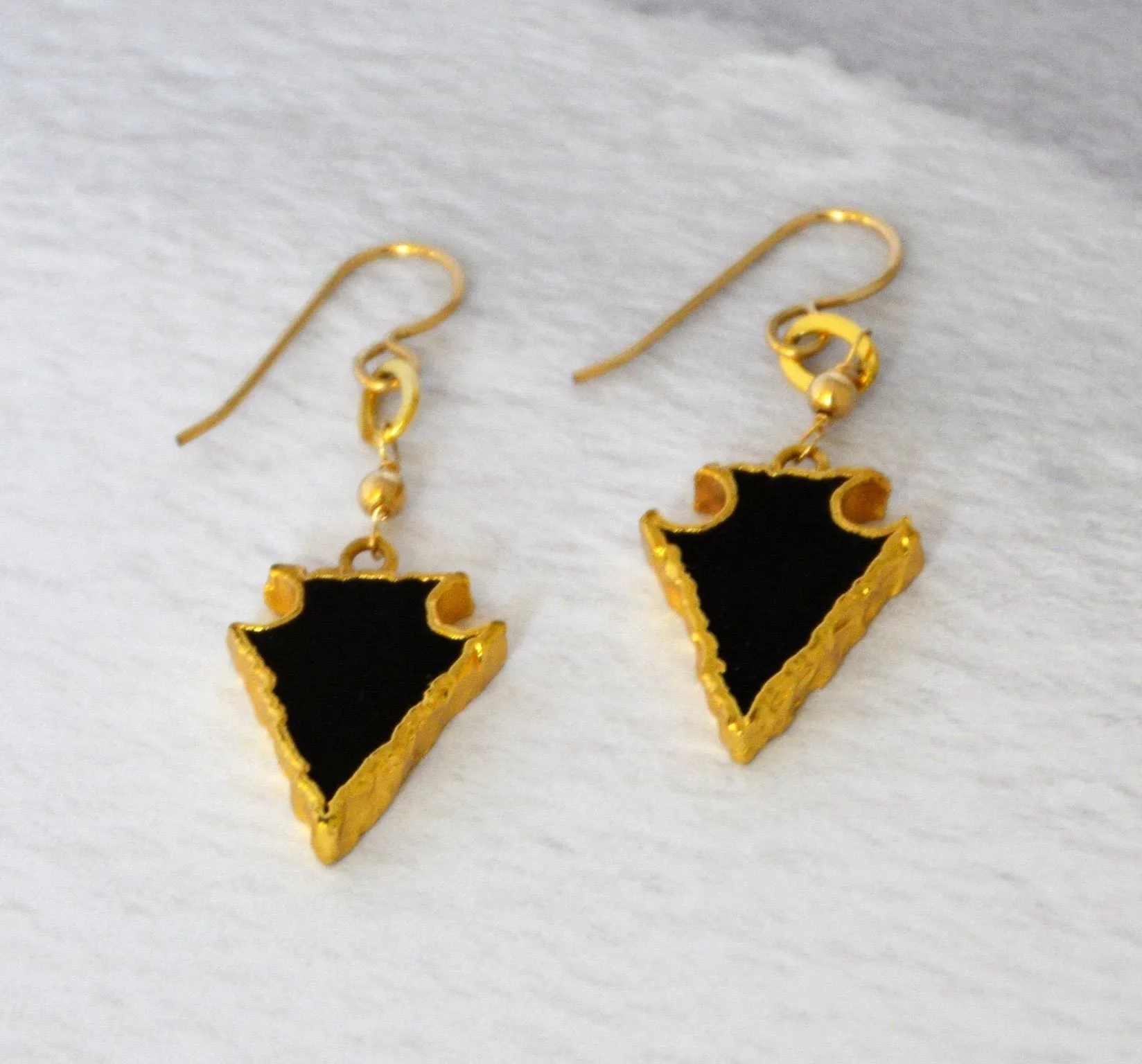 Following the Path, Onyx Arrowhead Earring