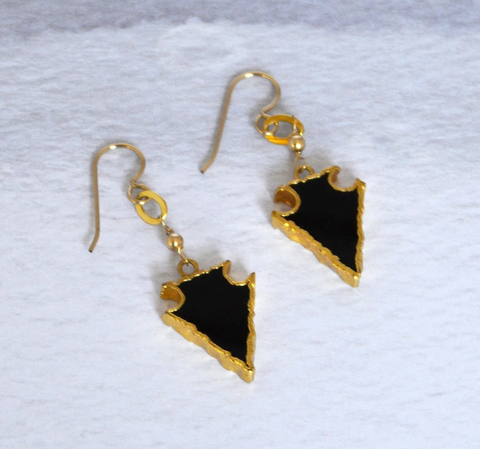 Following the Path, Onyx Arrowhead Earring