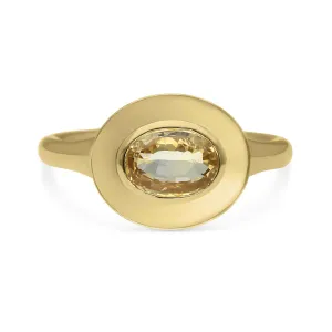 FRAME Gold Oval Yellow Sapphire Ring