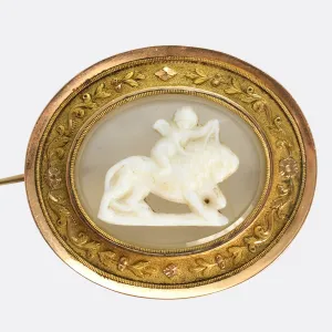 Georgian "Love Conquers All" Cameo Brooch