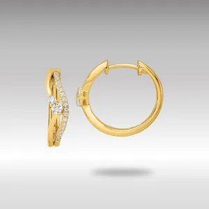 Gold Lab Grown VS/SI FGH Dia Hinged Hoop Earrings - Model EM9654-034-YLG