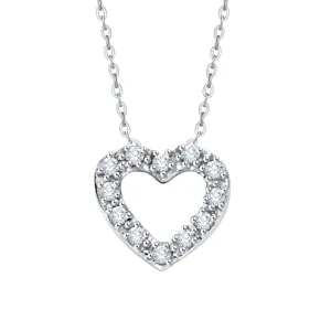 KATARINA 1/10 cttw Diamond Heart Pendant Necklace