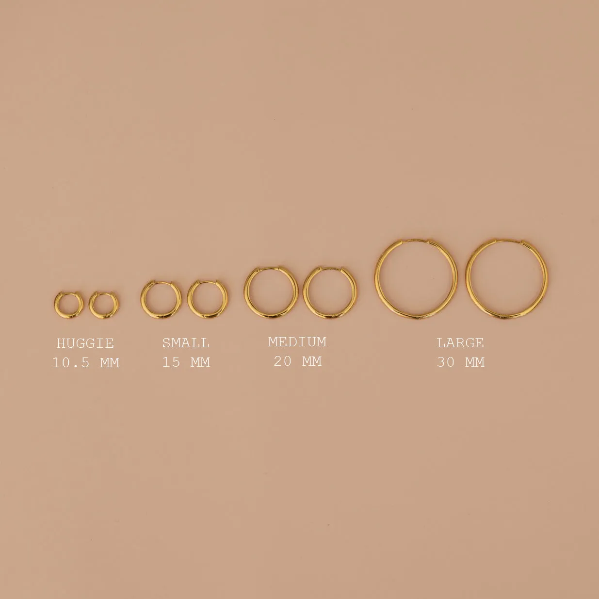 Large Hoop Earrings in Gold