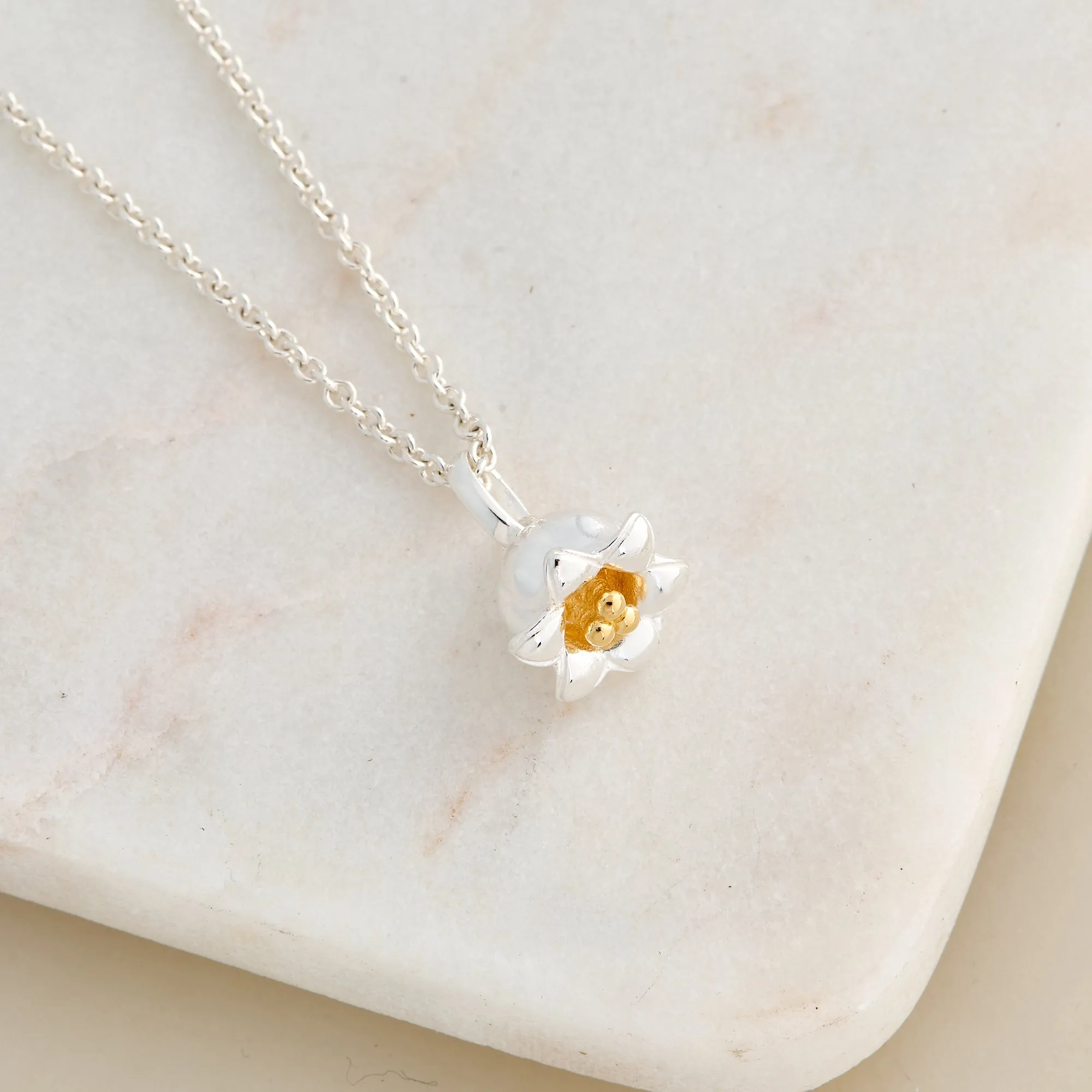 Lily Of The Valley Silver & Gold Vermeil Pendant