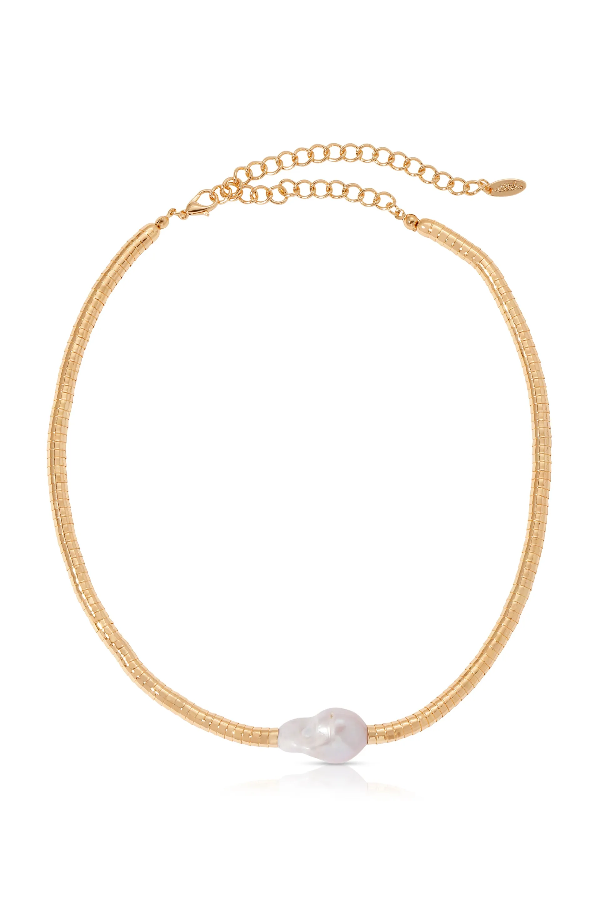 Liquid Gold and Pearl Choker