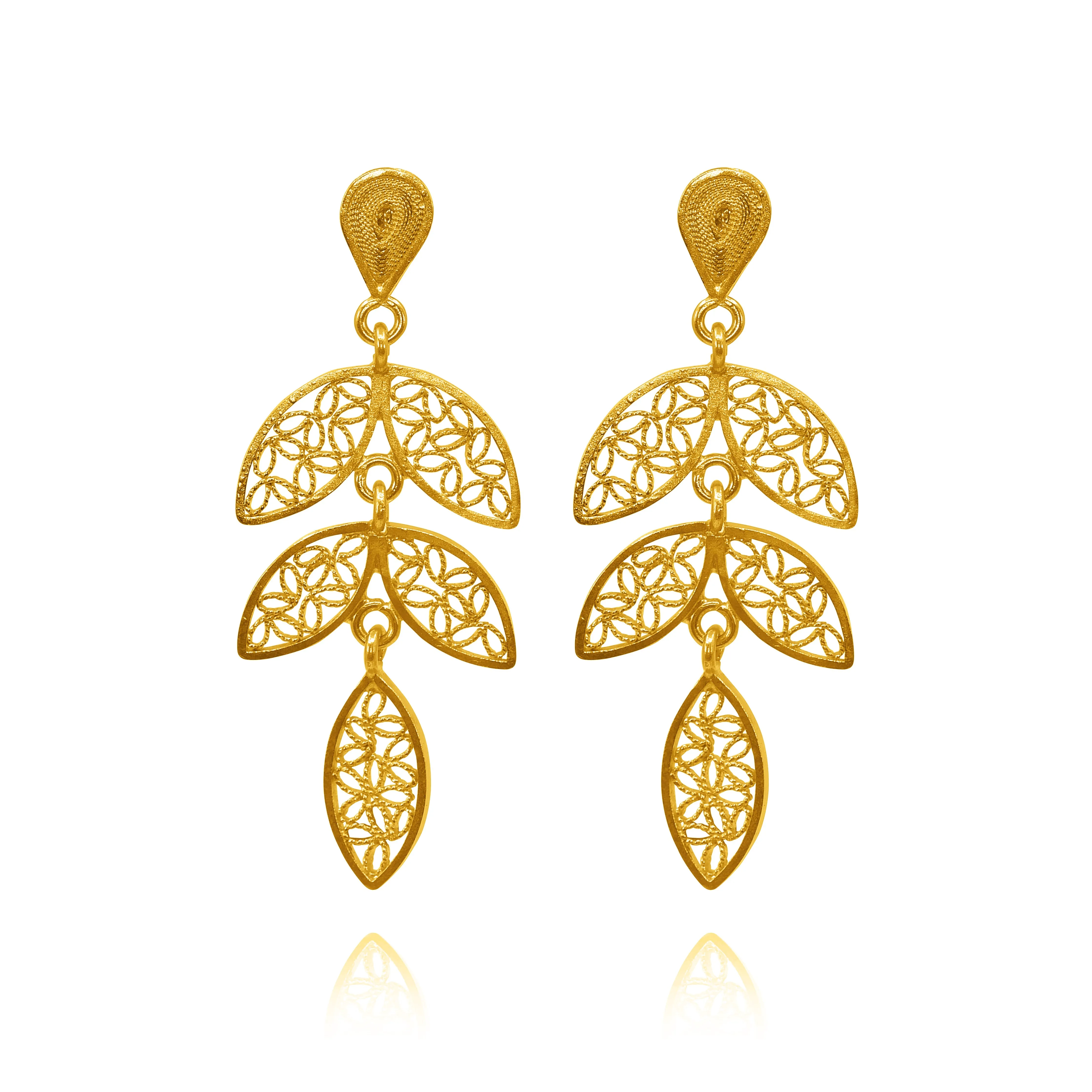 LORRAINE GOLD EARRINGS FILIGREE