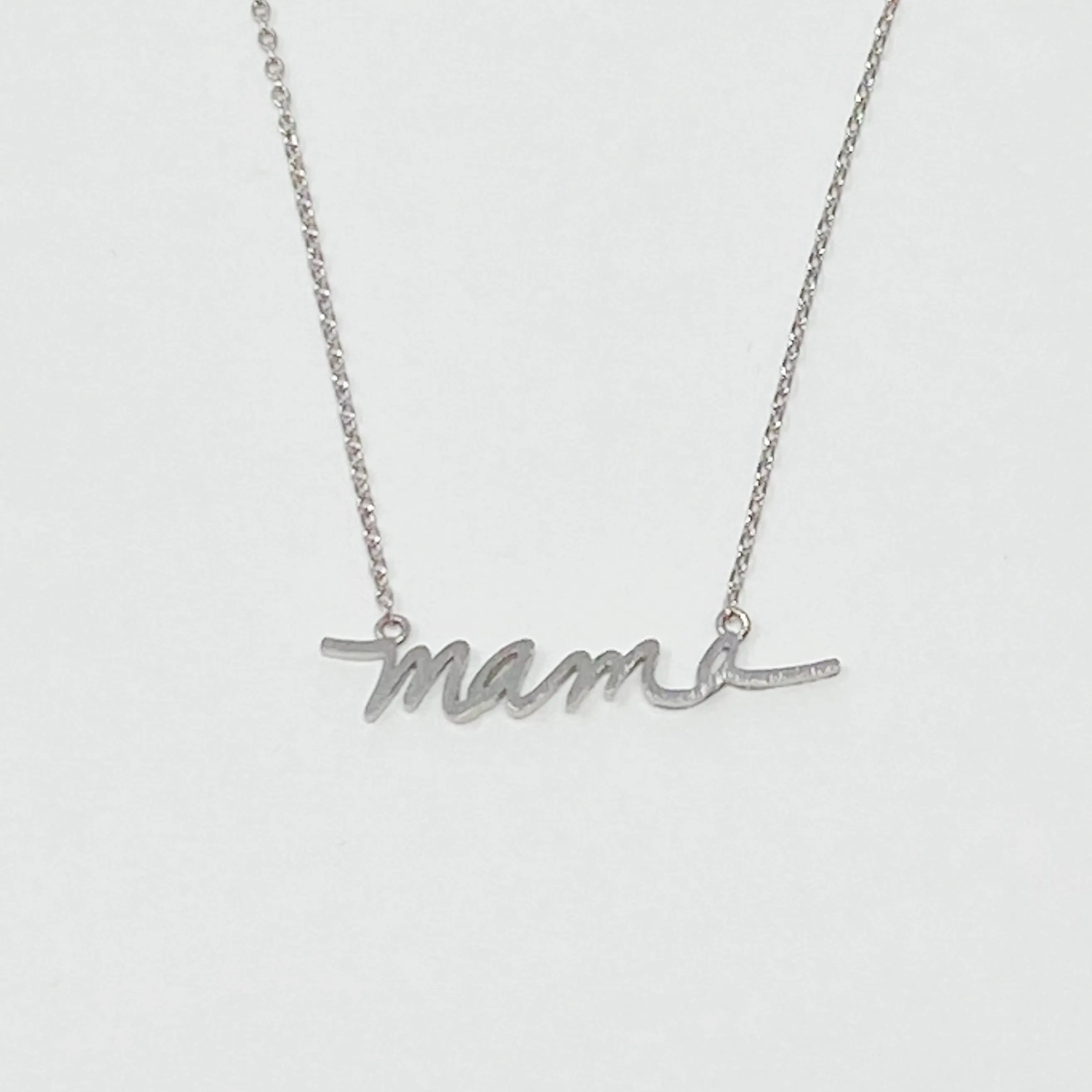 Mama Script Necklace