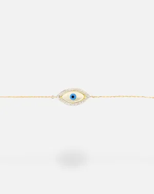 Marquise Evil Eye Diamond Bracelet  - Bold