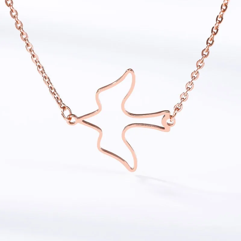 Minimalist Swallow Choker Necklace Cute Sweet