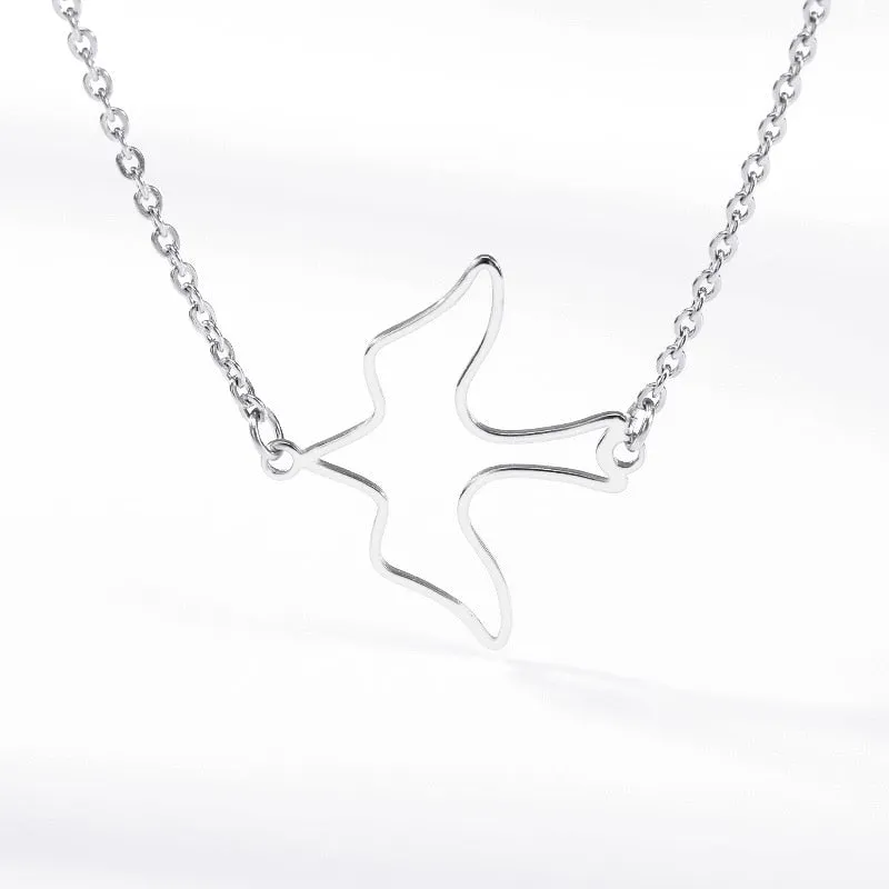 Minimalist Swallow Choker Necklace Cute Sweet