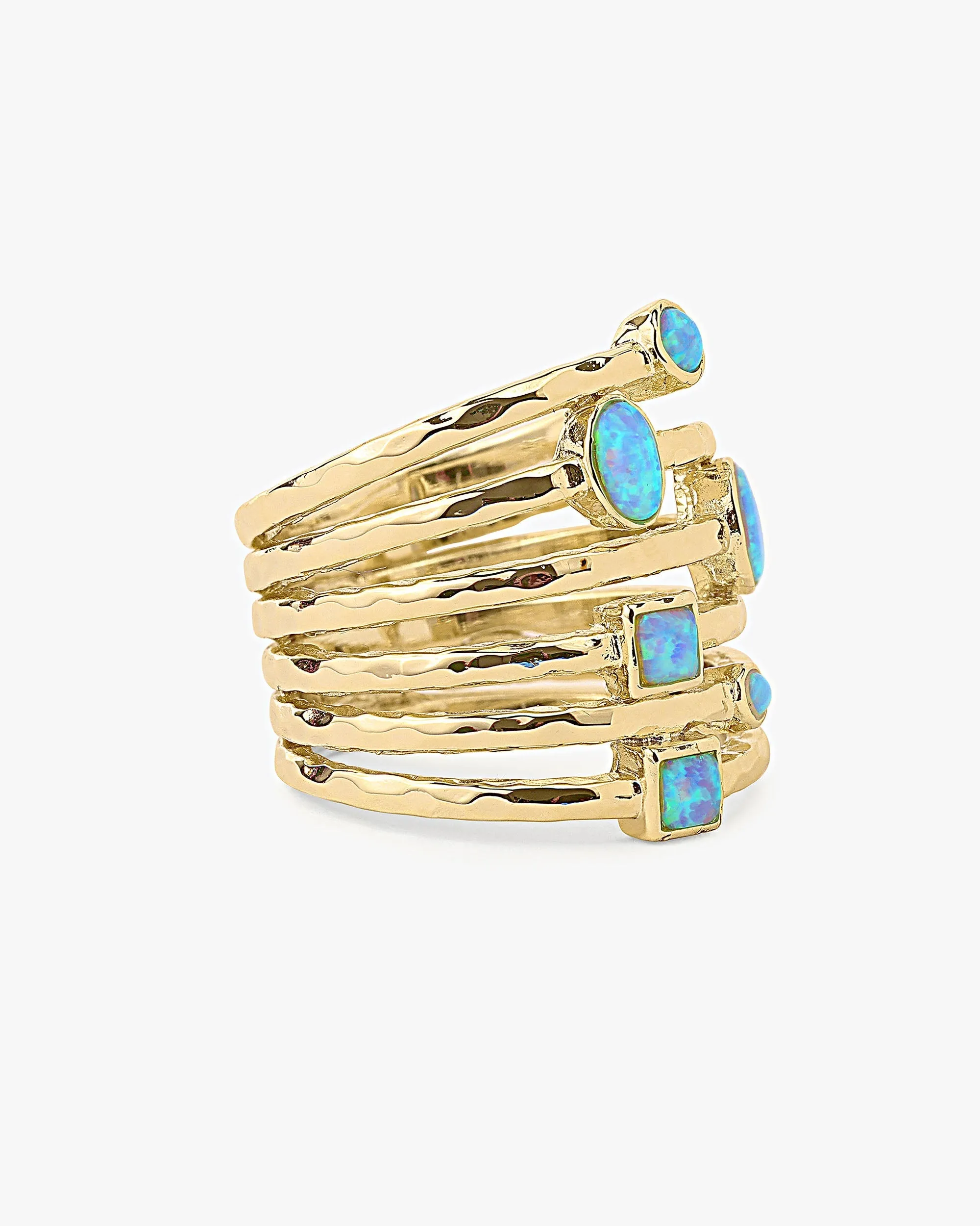 Monroe Ring - Gold|Blue Opal